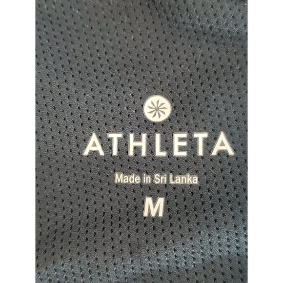 Athleta Women's Black Raceback Key Hole Back Lightly Lined Sports Bra Sz M 1031 - Picture 8 of 9